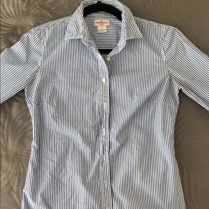 J. Crew blue Striped button down